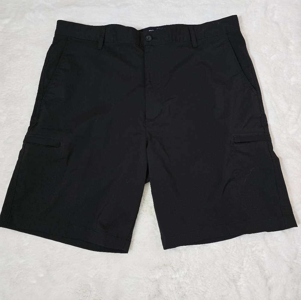 Chaps Mens Golf Shorts - Black Performance Comfort - Picture 3 of 10